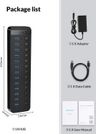 13 Port USB 3.0 Hub BC1.2 With Individual Switches Black  2 Year Warranty [CT2U3-13AB]