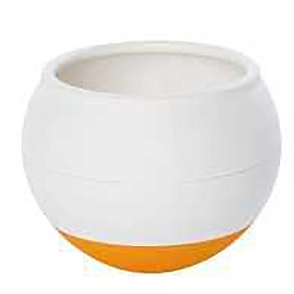 Dog Ball Shake Bowl (White + Orange)
