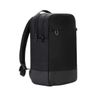 Twill & Leather Backpack - Blackl #INBP100622-BLK