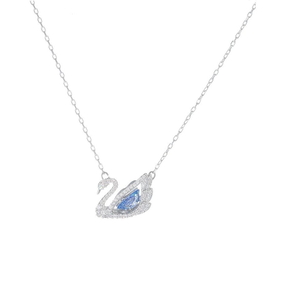 5533397 SWAROVSKI | Dancing Swan necklace (Swan, Blue, Rhodium plated) (5533397 ...
