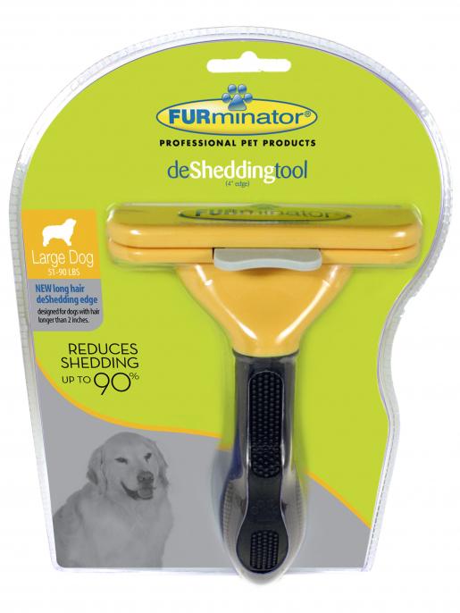 FURminator Long Hair deShedding Tool for Dogs, Short Hair (Large)