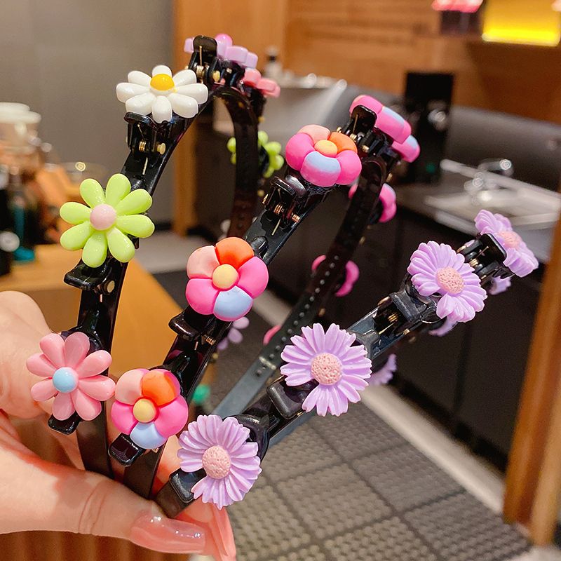 兒童碎髮頭箍劉海髮箍髮飾頭飾(9#小雛菊編髮髮箍3件套)