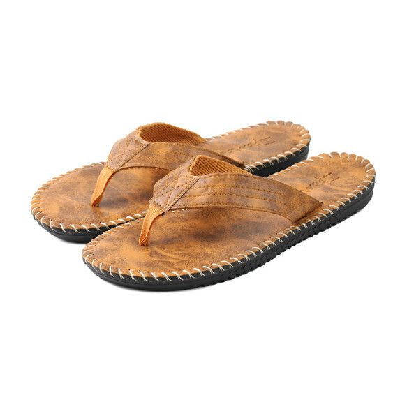 厚底夾腳人字拖男（駝色(40-44碼)(下單後聯繫客服確認發貨尺碼）