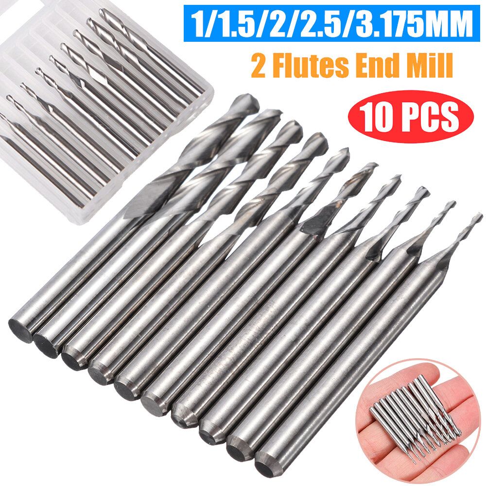 10X 1/1.5/2.0/2.5/3.175mm Ball Nose End Mill CNC Engraving Router Bit A++