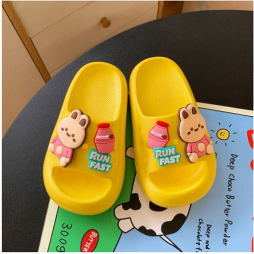 "軟底寶寶涼拖鞋（2609-7-黃色  尺碼：24/25-34/35）(下單後聯絡客服確認發貨尺碼)#F175008029 "