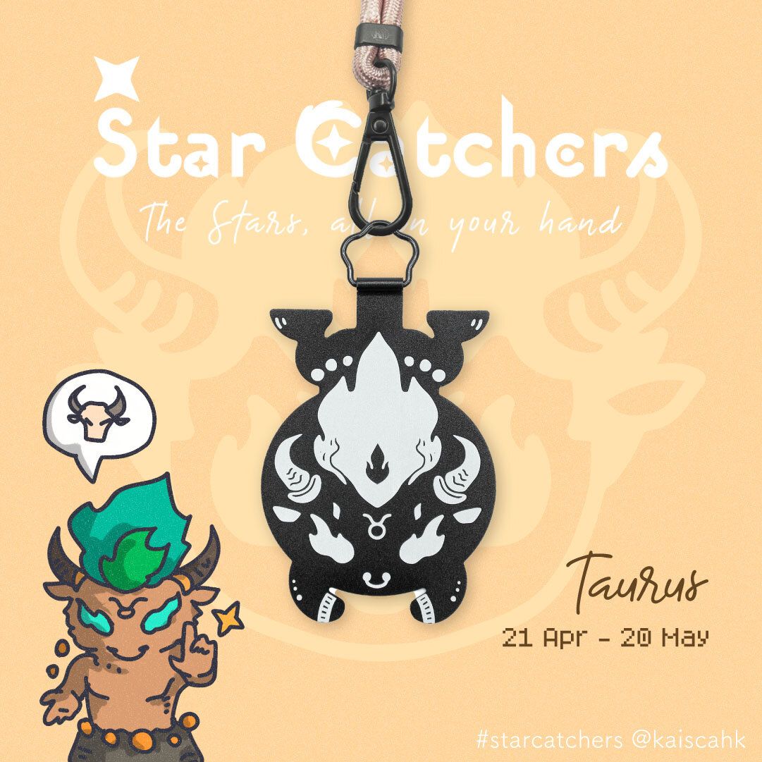 Star catchers phone strap (Taurus) ~ 幸運色 (玫瑰金繩)
