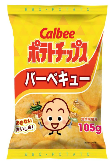 卡樂B 燒烤味薯片 Calbee BBQ Potato Chips 105g (黃色包裝) #0050