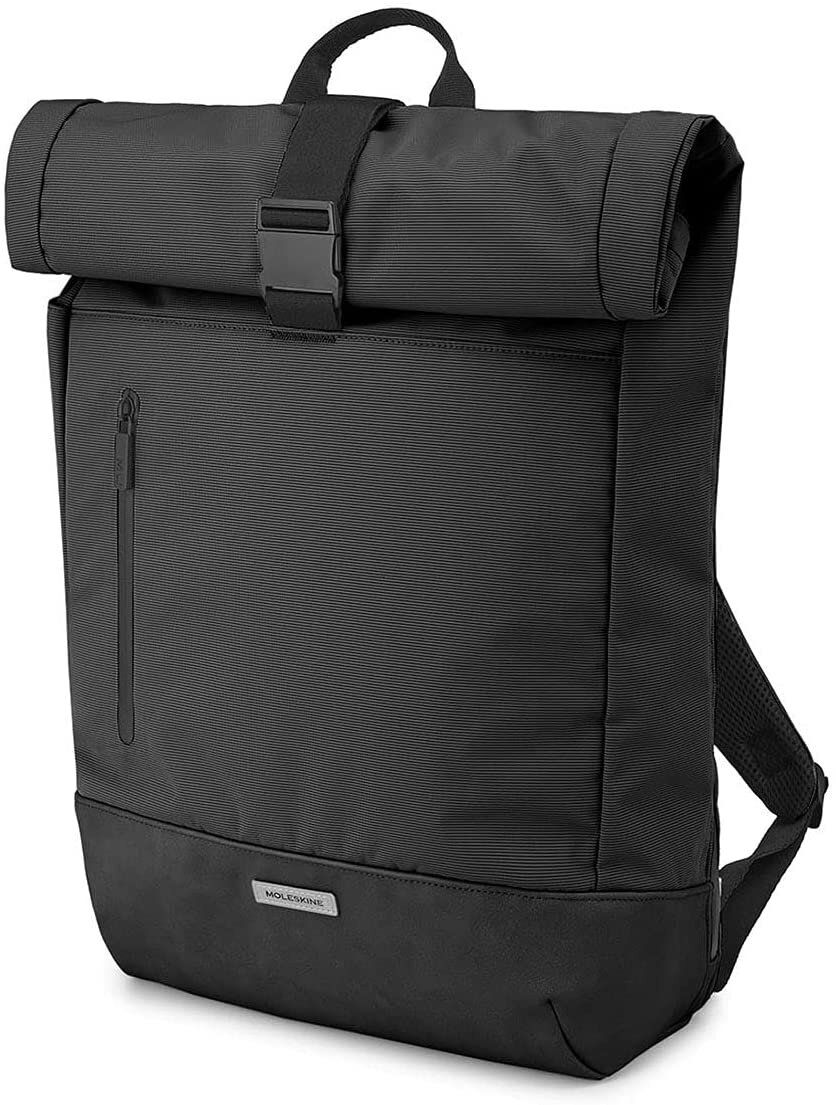 METRO ROLLTOP BACKPACK BLACK (50 x 32 x 13 cm)