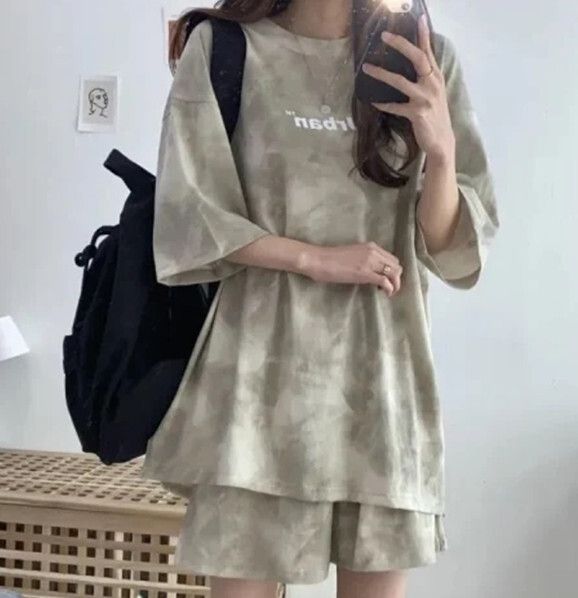 可鹽可甜休閒運動套裝【卡其色】 (尺碼：M-3XL碼) (下單後聯繫客服確認發貨尺碼)#F158027128