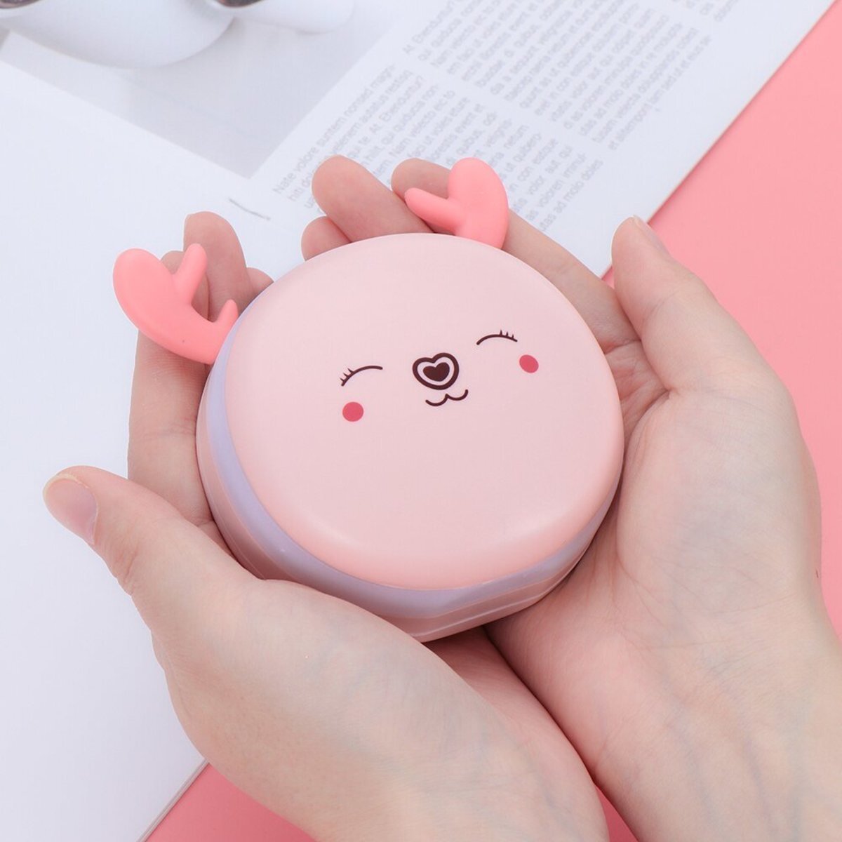 Portable Mini Pocket USB Rechargeable Power  Hand Warmer Electric Makeup Mirror LED Light