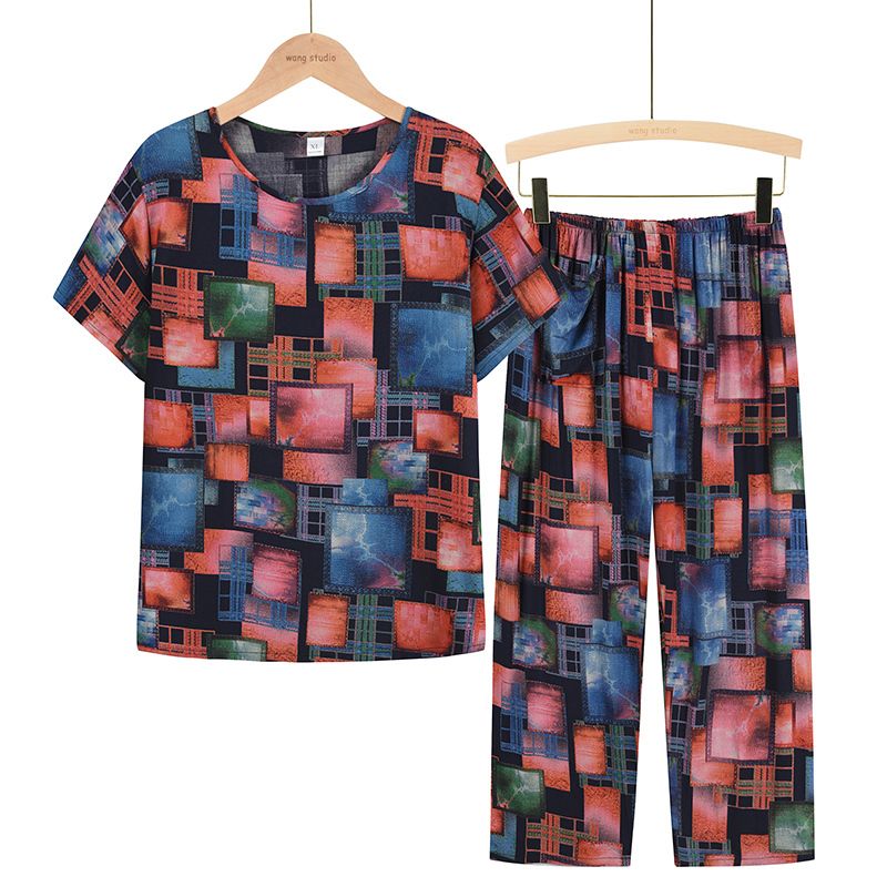 老年人短袖套裝( XL-3XL碼 9號色）【下單後請聯絡客服確認發貨尺碼】F001099178