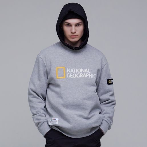 ★【NATIONAL GEOGRAPHIC】★POLYCARTER BIG LOGO SWEATSHIR.T★ National Geographic | Unisex POLICARTER Big LOGO Fleece