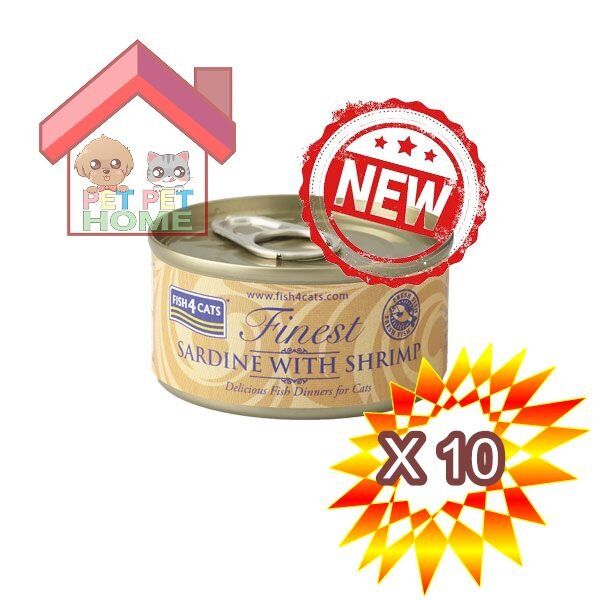 Finest Sardine With Shrimp 70g x 10 Can Value Pack (CSW897)