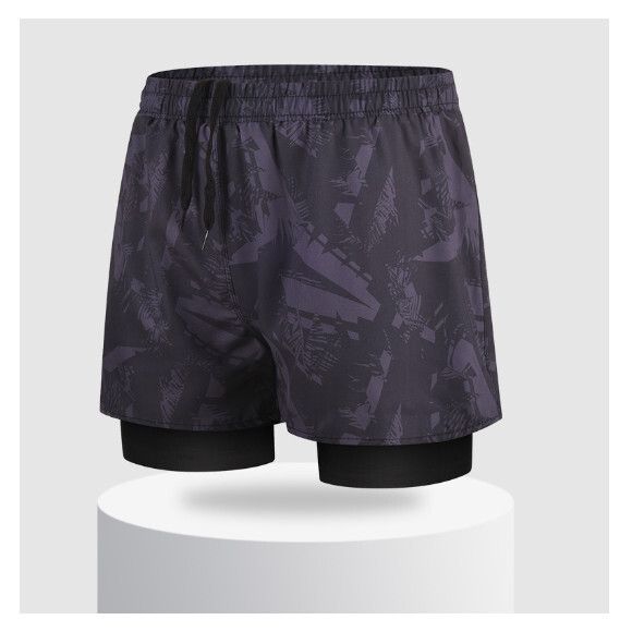 運動雙層游泳褲【2XL-3XL碼】【3號色】(下單後聯絡客服確認發貨尺碼) #H161023695