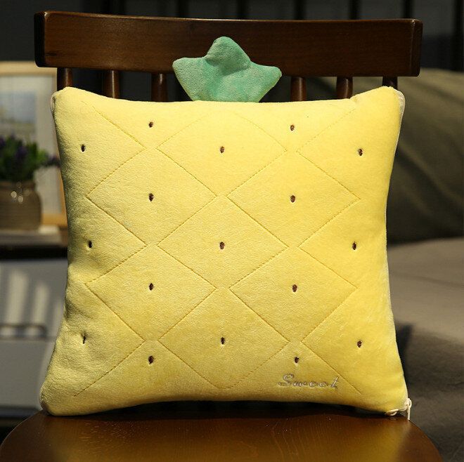 二合一創意卡通抱枕靠枕(菠蘿 抱枕40*40（被子展開1m*1.5m）)