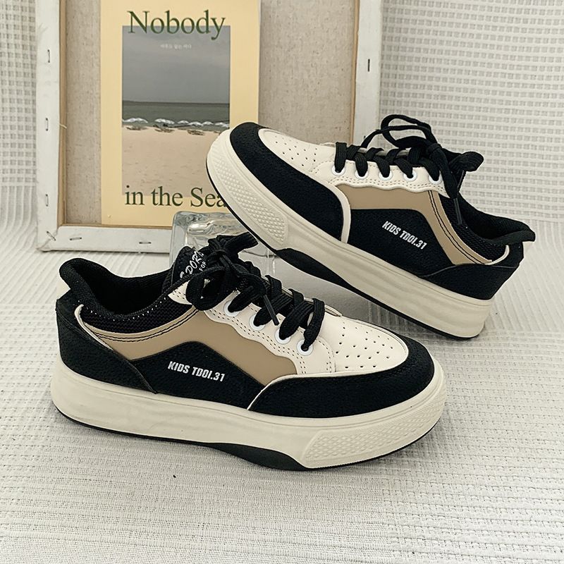 休閒板鞋(黑色 35碼-40碼)（下單後請聯絡客服確認發貨尺碼）#K003009565