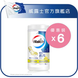 [6件優惠裝] 多用途消毒濕巾檸檬 (84片裝)