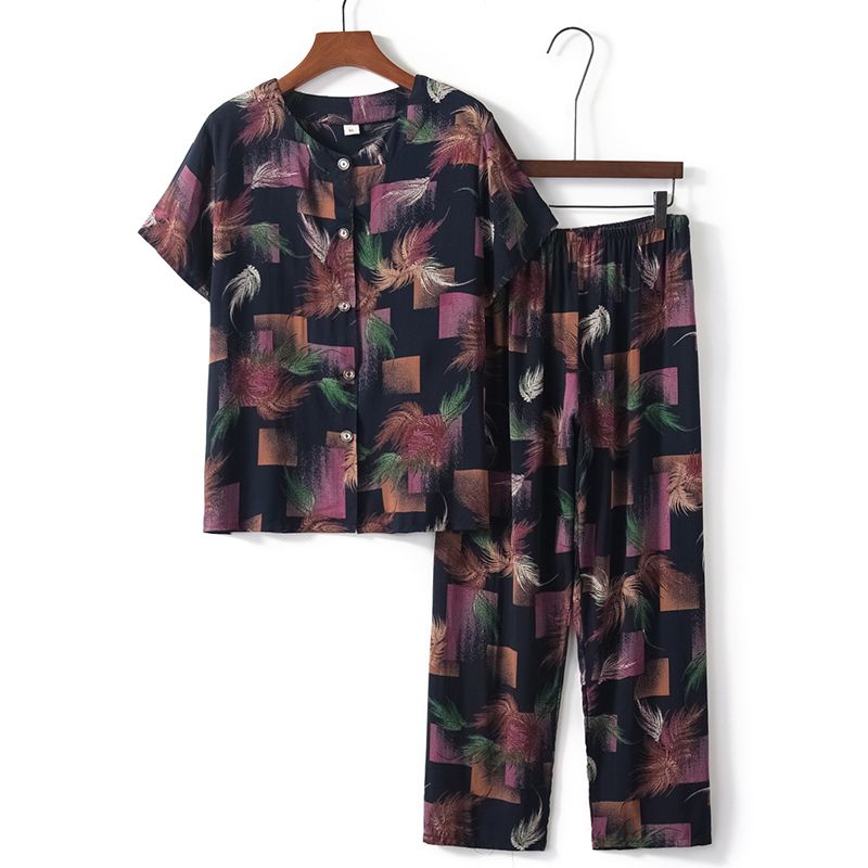 老年人短袖套裝( XL-4XL碼 1號色）【下單後請聯絡客服確認發貨尺碼】F001099040