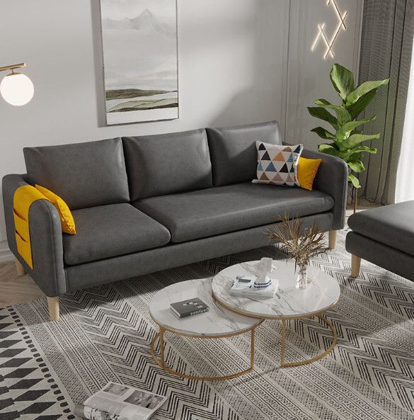 可拆洗布藝沙發【深灰色（科技布）】【三人位-乳膠款（176cm）】#H148064317