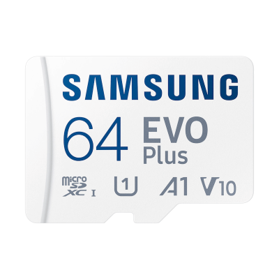 EVO Plus MicroSD 記憶卡/儲存卡 64GB (附SD轉換器) U1 / V10 / A1 [原廠正貨]
