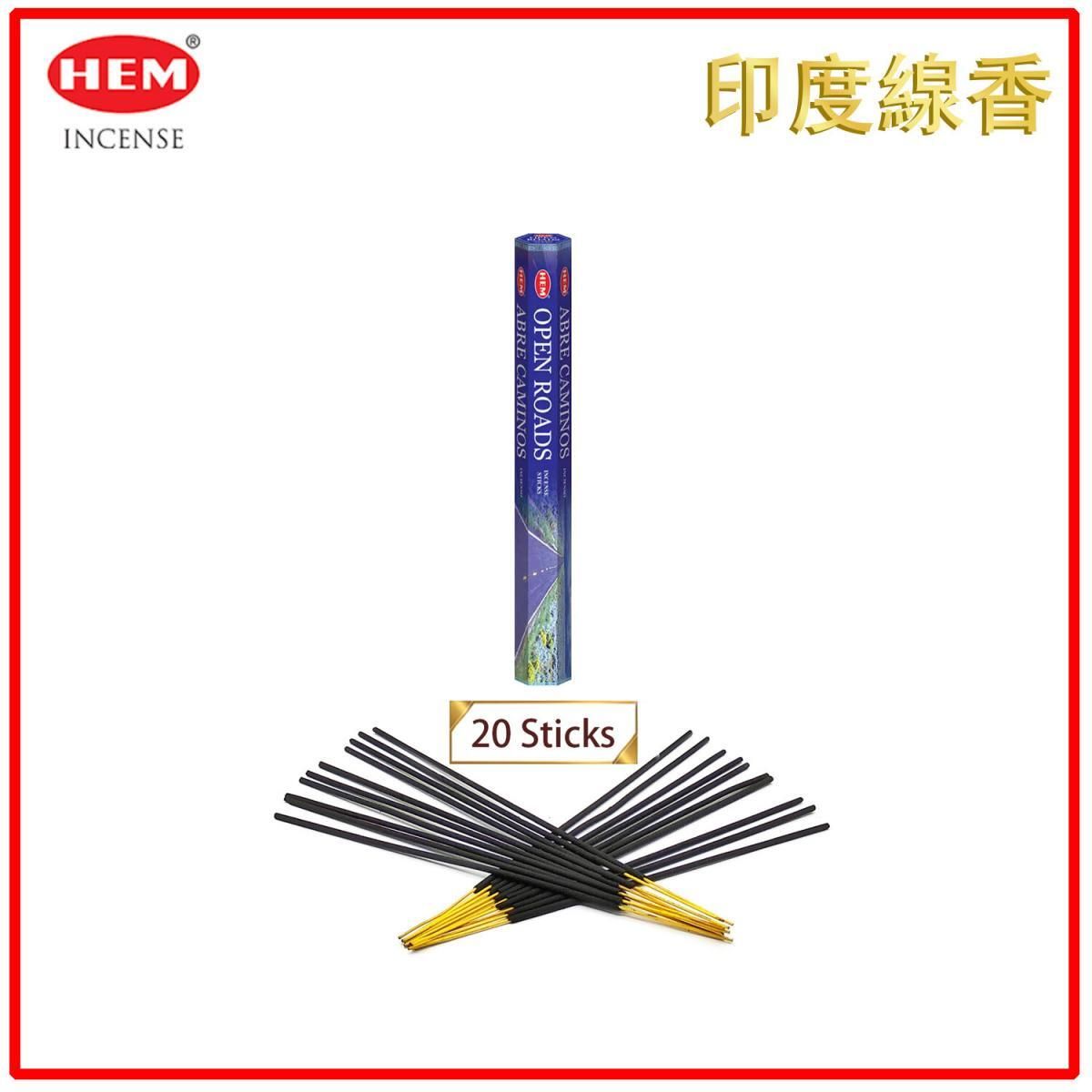 (20pcs per Hexagonal Box) OPEN ROADS 100% natural Indian handmade incense sticks  HI-OPEN-ROADS