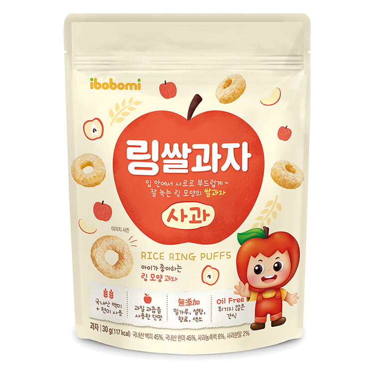 Baby Rice Ring Apple Flavor (for babies over 12 months) 30G