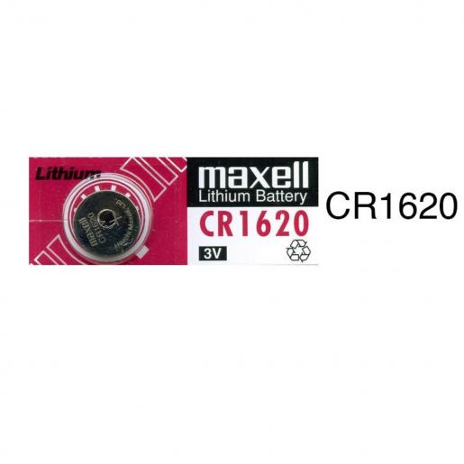 Maxell CR1620 Lithium Coin Cell Battery qty 1, Blister Pack
