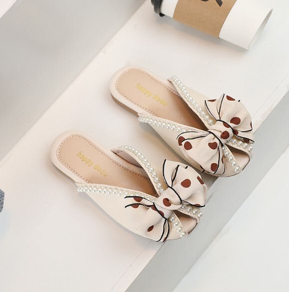 兒童凉拖鞋【26-35碼】【米白色】(下單後聯絡客服確認發貨尺碼) #F246010174