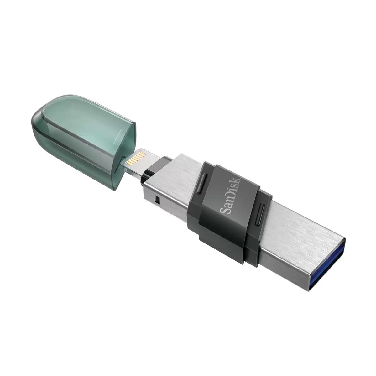 128GB USB 3.1 iXpand Flash Drive Flip 2-in-1 Flash Drive with Lightning and USB-A SDIX90N