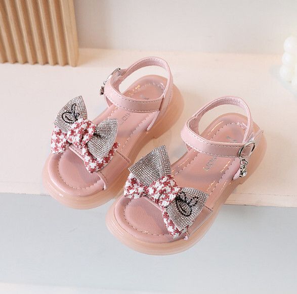 兒童凉鞋【26-36碼】【粉紅色】(下單後聯絡客服確認發貨尺碼) #F246010084