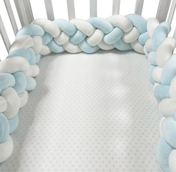 麻花辮防撞床圍 抱枕（NO9 藍色+白色+藍色+白色）（150cm 四股）#H257020112