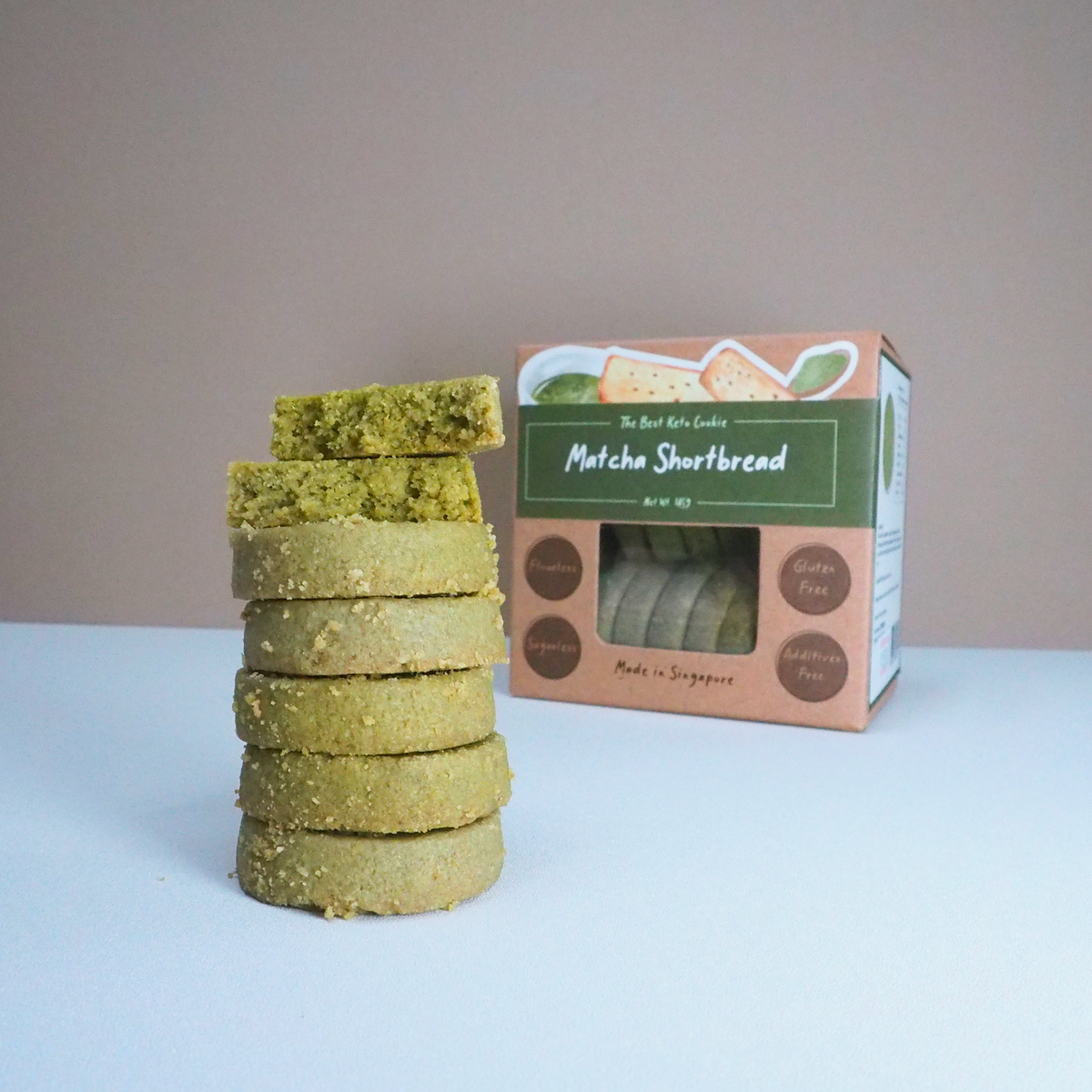 Keto Matcha Shortbread (Versions of Package will be randomly distribute)  BBD :2026-10-16 or onward