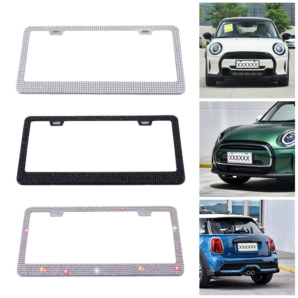 White – Personalised Cute Car License Number Plate Surround Frame Protect Your Plates