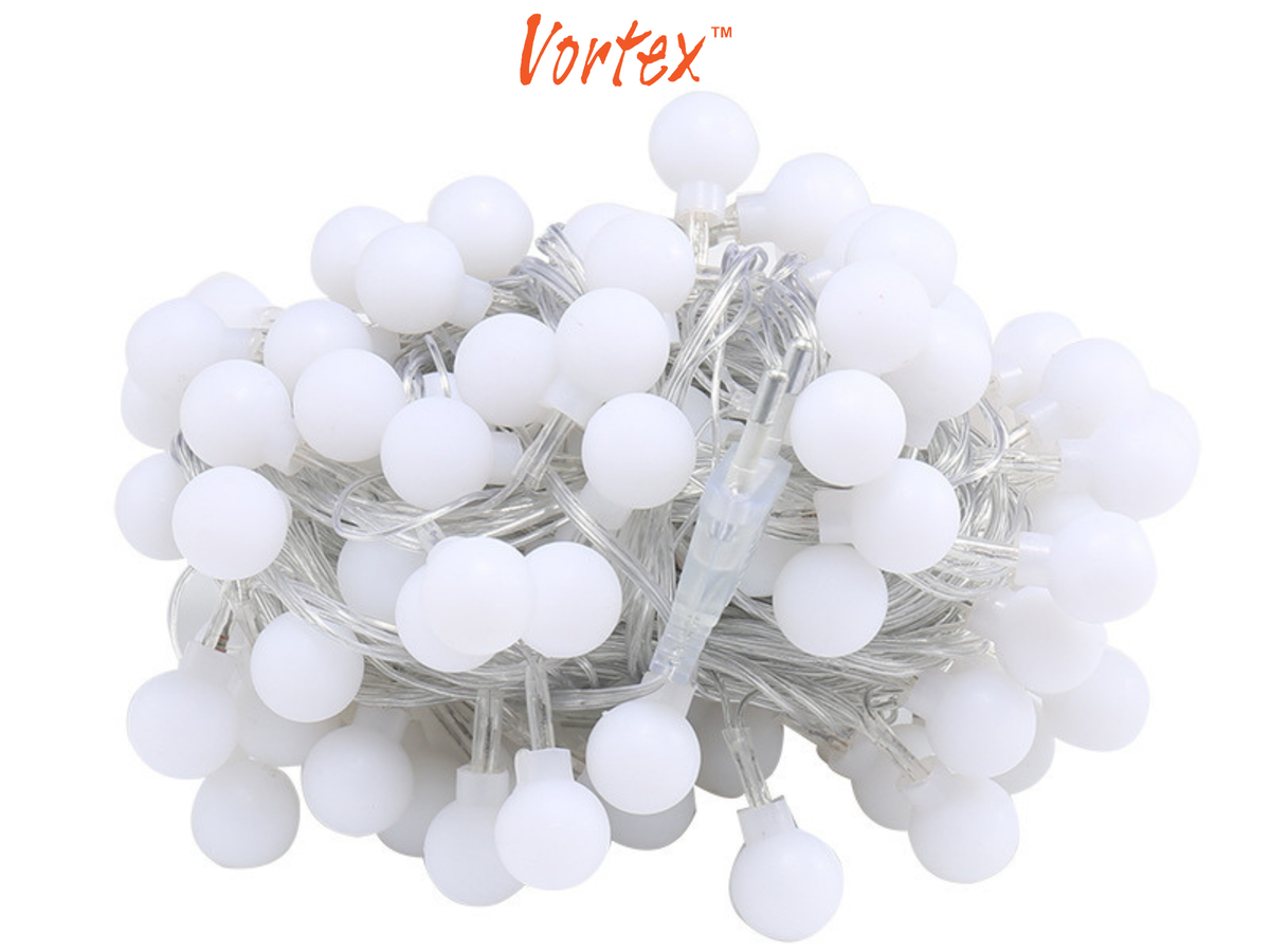 Vortex MS0203 festive LED string lights, AA dry batteries, durable, warm white (9 meters)