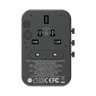 70W GaN 快充通用旅行轉插 5 Port (3C2A) PD 1-World 全球旅行通用萬用 快充充電插座 轉換插頭 旅行充電器 - 鈦色 (UA8AUKE)