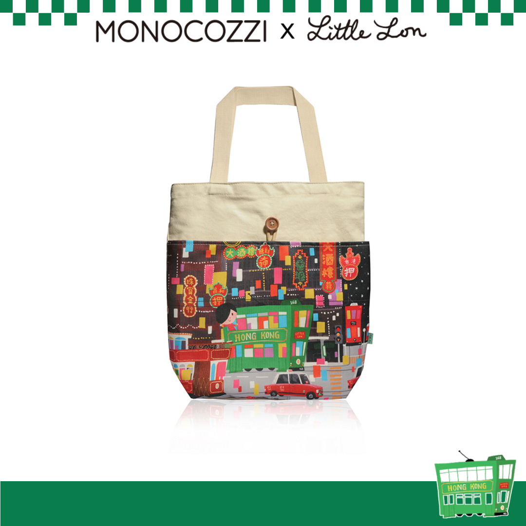 Little Lon x MONOCOZZI | 帆布手提袋 - 電車