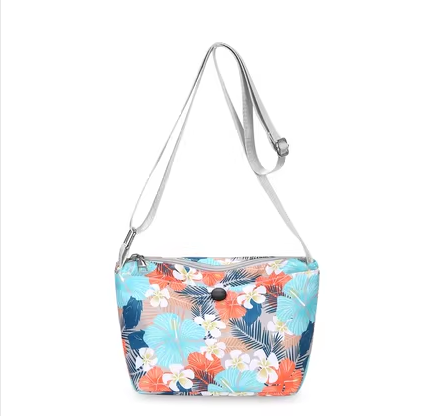 花布包包 單肩斜挎包 尼龍斜孭袋【熱帶花葉】#H143028897