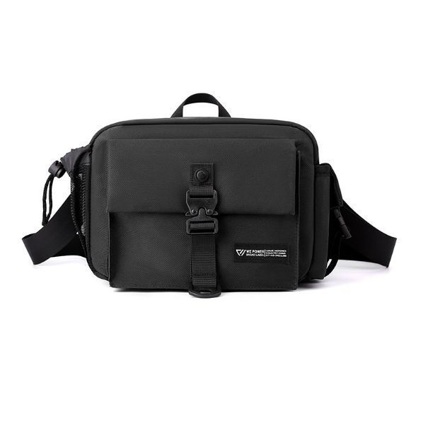 男士多功能腰包單肩斜挎包（黑色長：25*寬：13*高：17cm）#S75023464