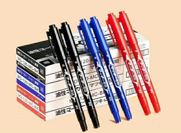 PP01278 Marker小雙頭油性筆  黑、紅、藍色 (各1支) TREASURE MAP尋寶圖新店大特買