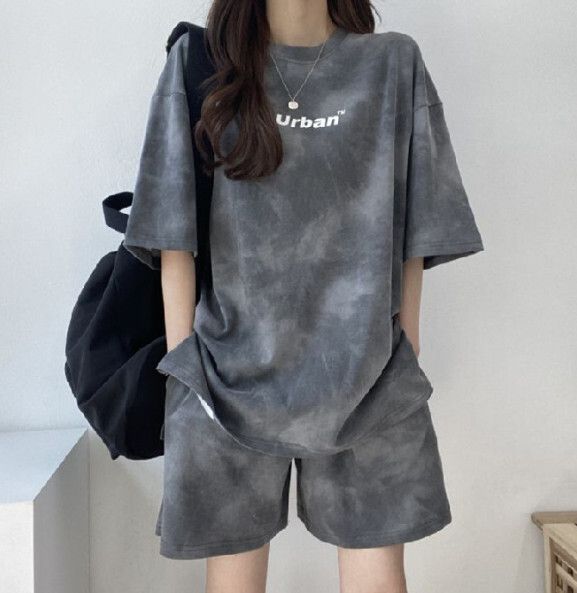 可鹽可甜休閒運動套裝【灰色】 (尺碼：M-3XL碼) (下單後聯繫客服確認發貨尺碼)#F158027125