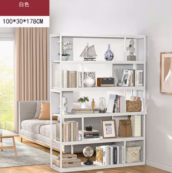 鋼製書架（單櫃款-暖白色100cm）
