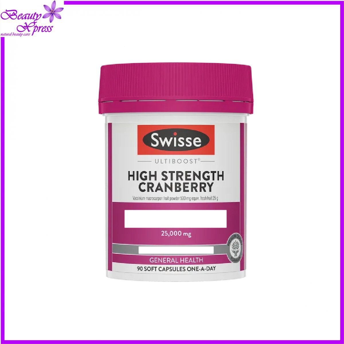 Cranberry (25000 mg) 90 capsules(RANDOM Packing)[Parallel Goods]Best Before:30 September 2027