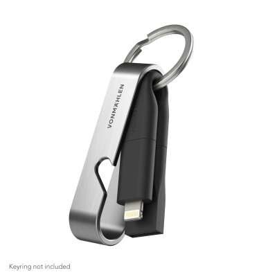 High Six 6-in-1 快速 充電數據線 匙扣 開瓶器- 銀色