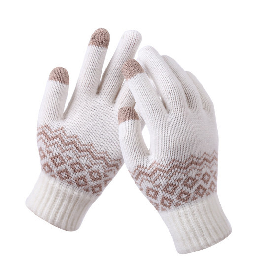 保暖加厚成人手套手襪（白色）#N55_003_458