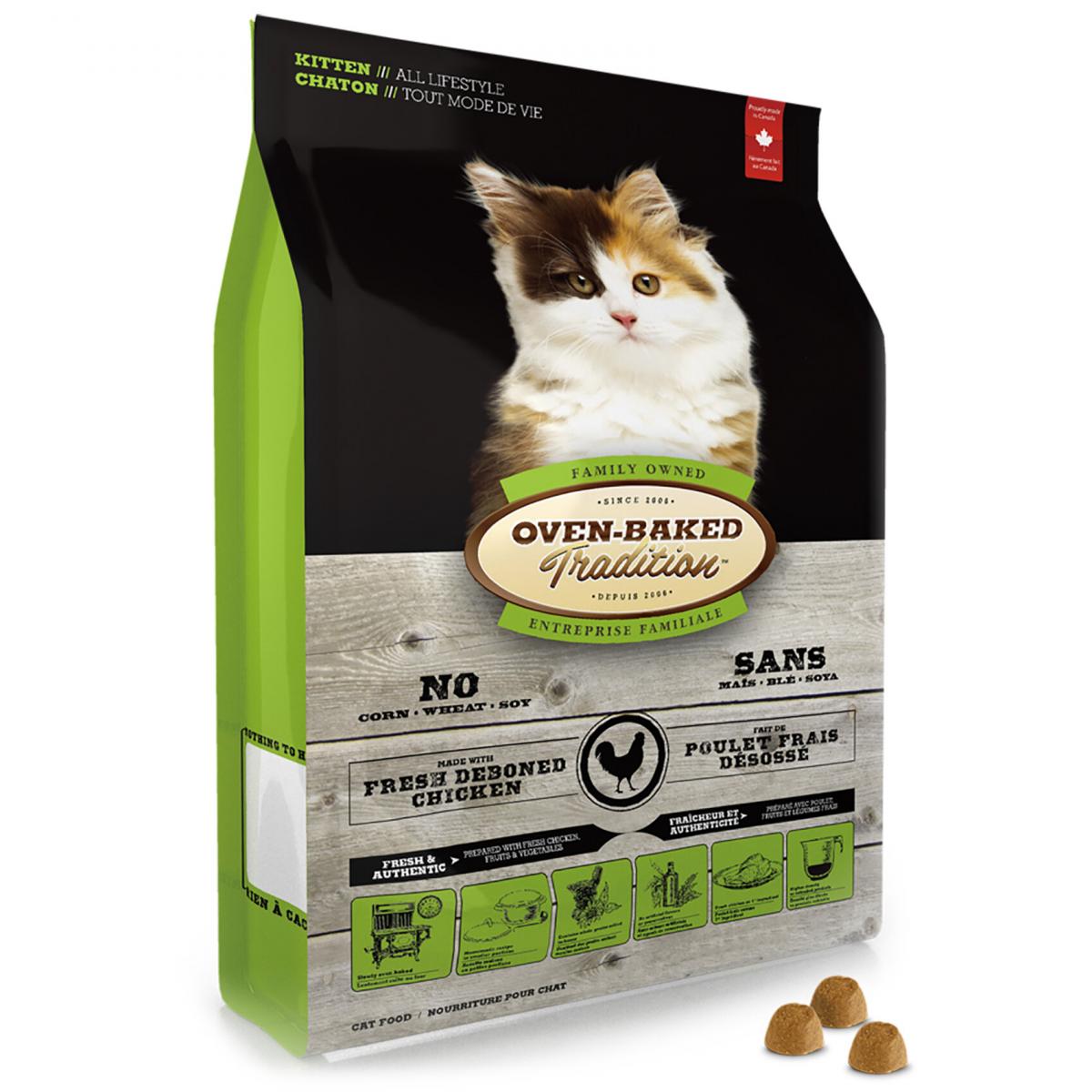 Grain Free Fresh Chicken & Fish Kitten Recipe Dry Cat Food 2.5LB