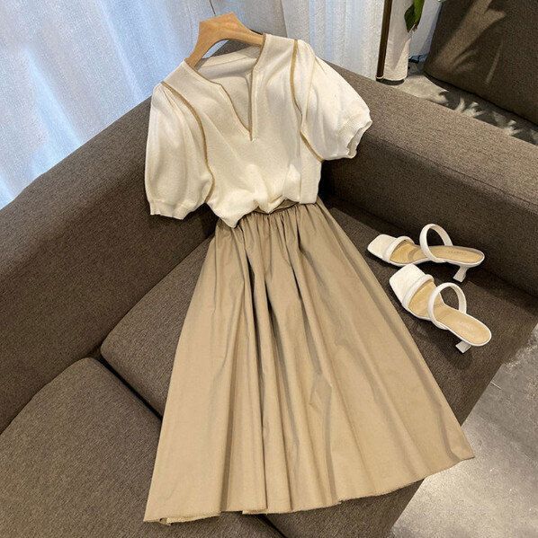 時尚套裝(上衣+半身裙 M-5XL 下單後聯絡客服確認發貨尺碼)