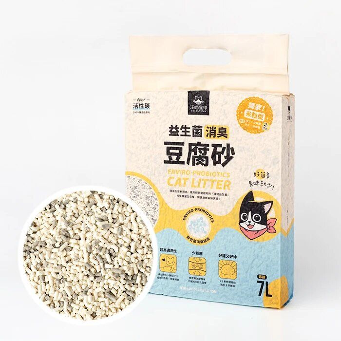 益生菌消臭豆腐砂 米粒型 7L (2.7kg) 貓砂 新舊包裝隨機發貨 