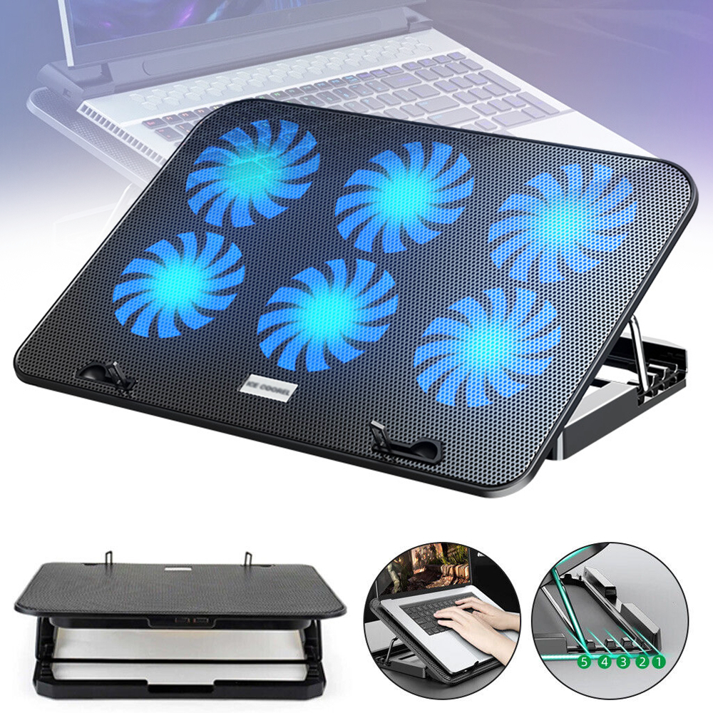 [Black] Laptop Radiator 15.6-inch Laptop Cooling Base Silent Exhaust Cooling Bracket [Parallel Import]