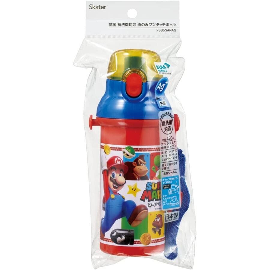 SKATER Super Mario Antibacterial Direct Drink Plastic Bottle