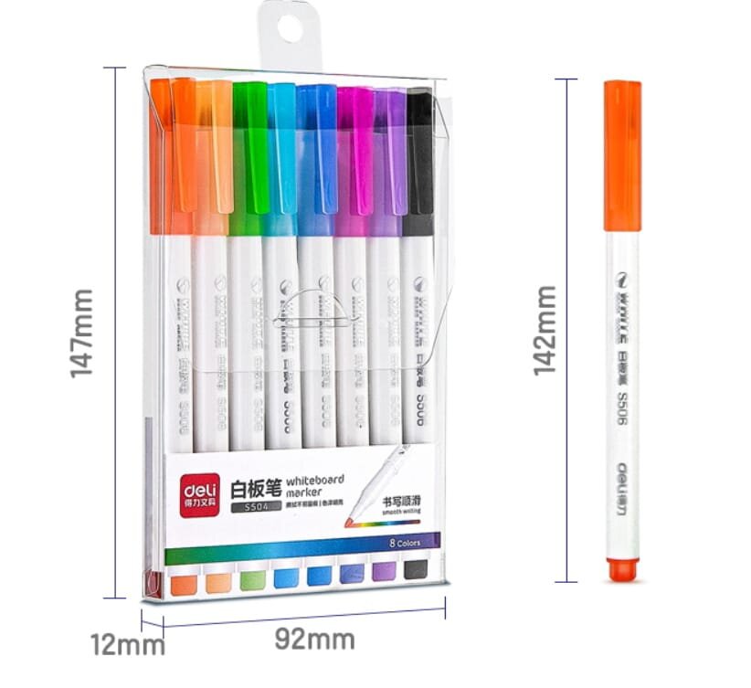 S504-COLOR WHITEBOARD MARKER - 8 COLORS